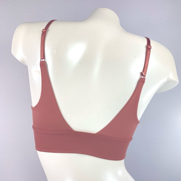 XS VS Deep Metal V Plunge Rhinestone Pink Bra - Picture 3 of 5